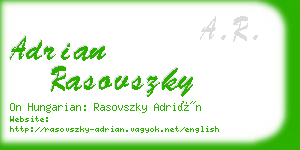 adrian rasovszky business card